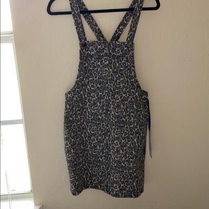 Cheetah Print Overall Dress BRAND NEW